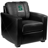 Silver Club Chair with Michigan State Secondary Logo