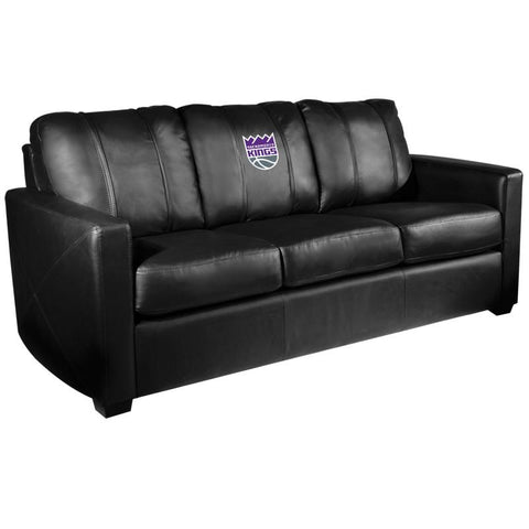 Silver Sofa with Sacramento Kings Primary Logo