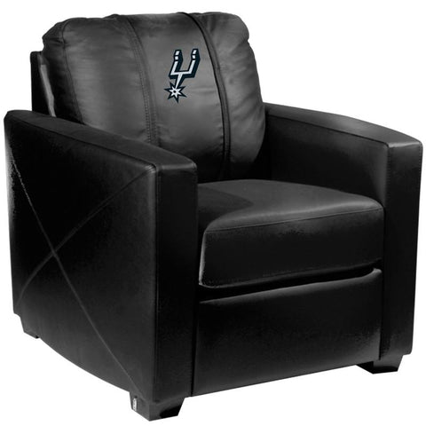 Silver Club Chair with San Antonio Spurs Primary Logo