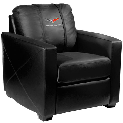 Silver Club Chair with Corvette C6 Logo