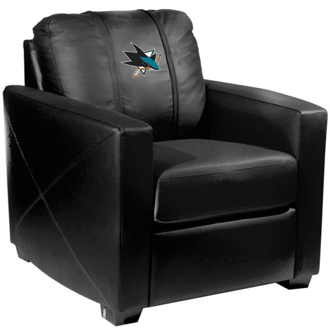Silver Club Chair with San Jose Sharks Logo