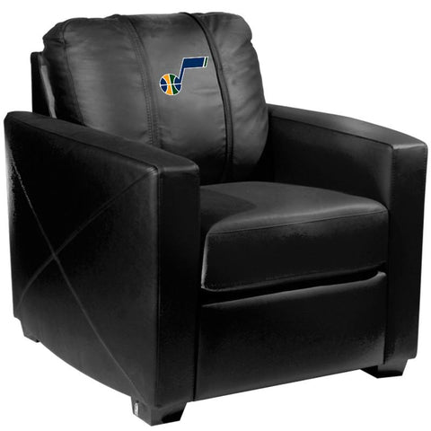 Silver Club Chair with Utah Jazz Primary Logo