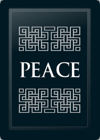 Peace Deco Horizontal Silver
