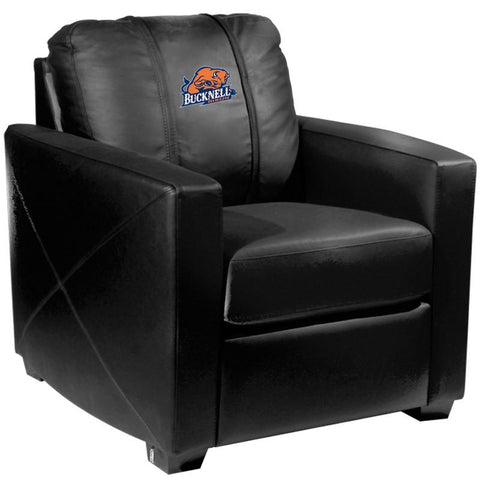 Silver Club Chair with Bucknell Bison Logo