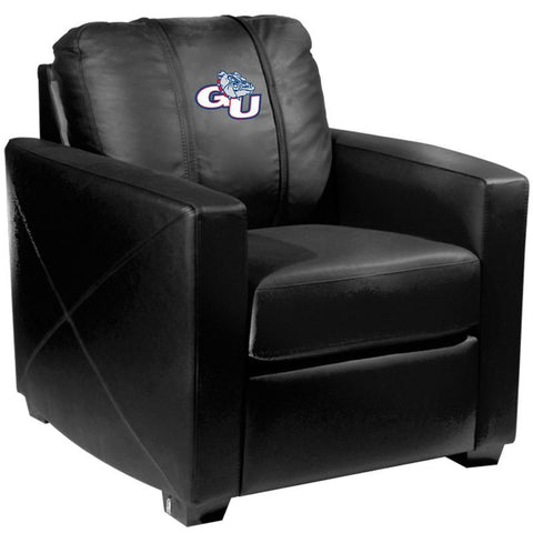 Silver Club Chair with Gonzaga Bulldogs Logo