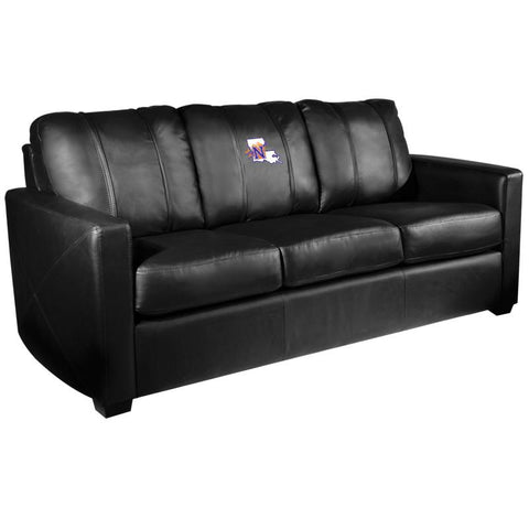Silver Sofa with Northwestern State Demons Logo