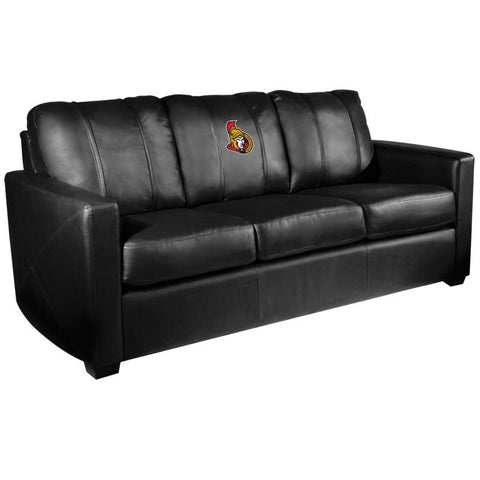 Silver Sofa with Ottawa Senators Logo