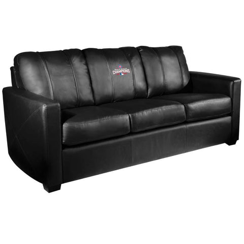 Silver Sofa with 2016 Chicago Cubs World Series Logo