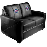 Silver Loveseat with Minnesota Twins Logo