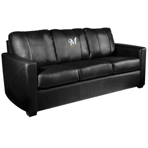 Silver Sofa with Milwaukee Brewers Secondary