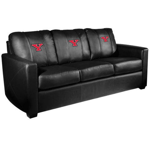 Silver Sofa with Youngstown State Secondary Logo