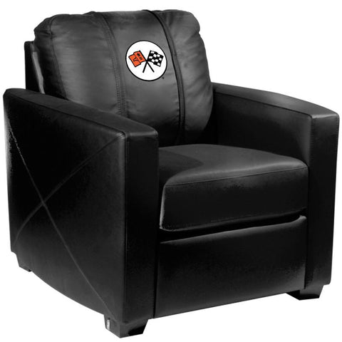Silver Club Chair with Corvette C2 Logo
