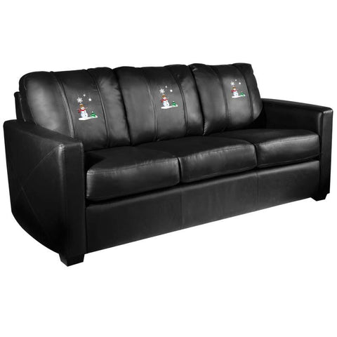 Silver Sofa with Snowman Logo