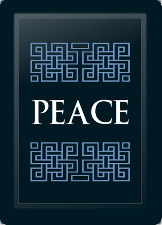 Peace Deco Horizontal Blue