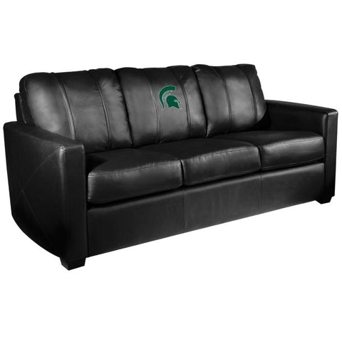 Silver Sofa with Michigan State Spartans Logo