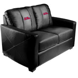 Silver Loveseat with Mississippi Rebels Logo