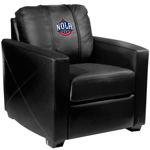 Silver Club Chair with New Orleans Pelicans NOLA