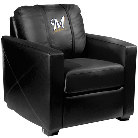 Silver Club Chair with Milwaukee Brewers Secondary