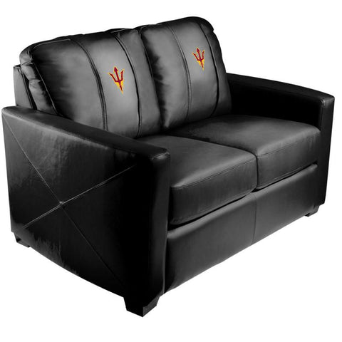 Silver Loveseat with Arizona State Sundevils Logo