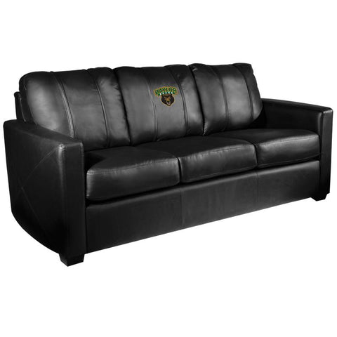 Silver Sofa with Baylor Bears Logo