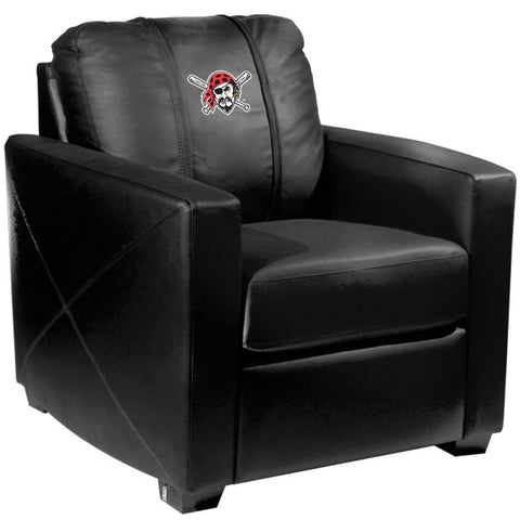 Silver Club Chair with Pittsburgh Pirates Logo