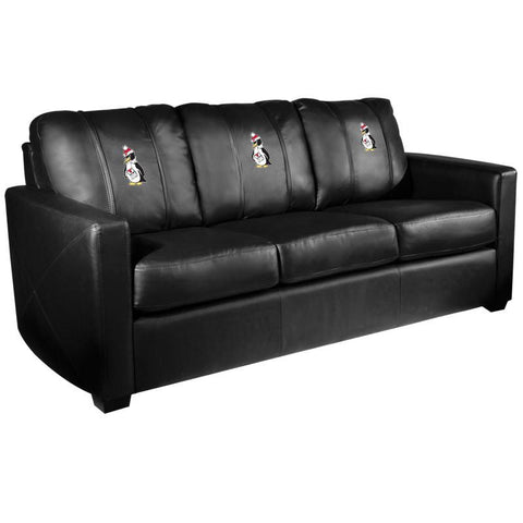 Silver Sofa with Youngstown State Penguins Logo