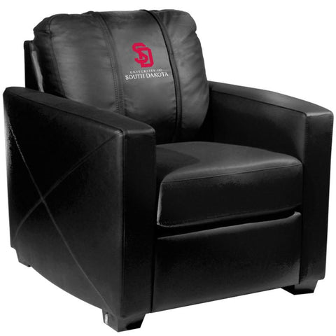 Silver Club Chair with South Dakota Coyotes Logo