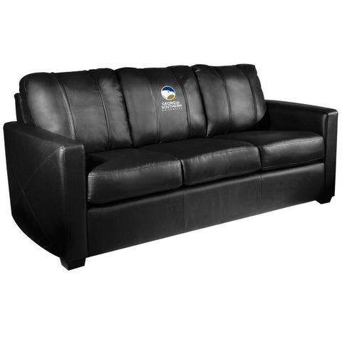 Silver Sofa with Georgia Southern University Logo