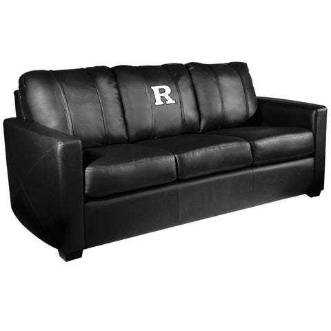 Silver Sofa with Rutgers Scarlet Knights White Logo