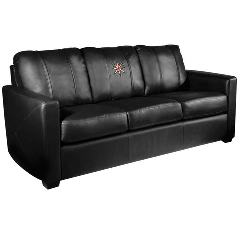 Silver Sofa with Vegas Golden Knights with Secondary Logo