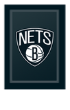 Silver Sofa with Brooklyn Nets Logo