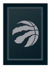 Silver Sofa with Toronto Raptors Primary Silver Logo